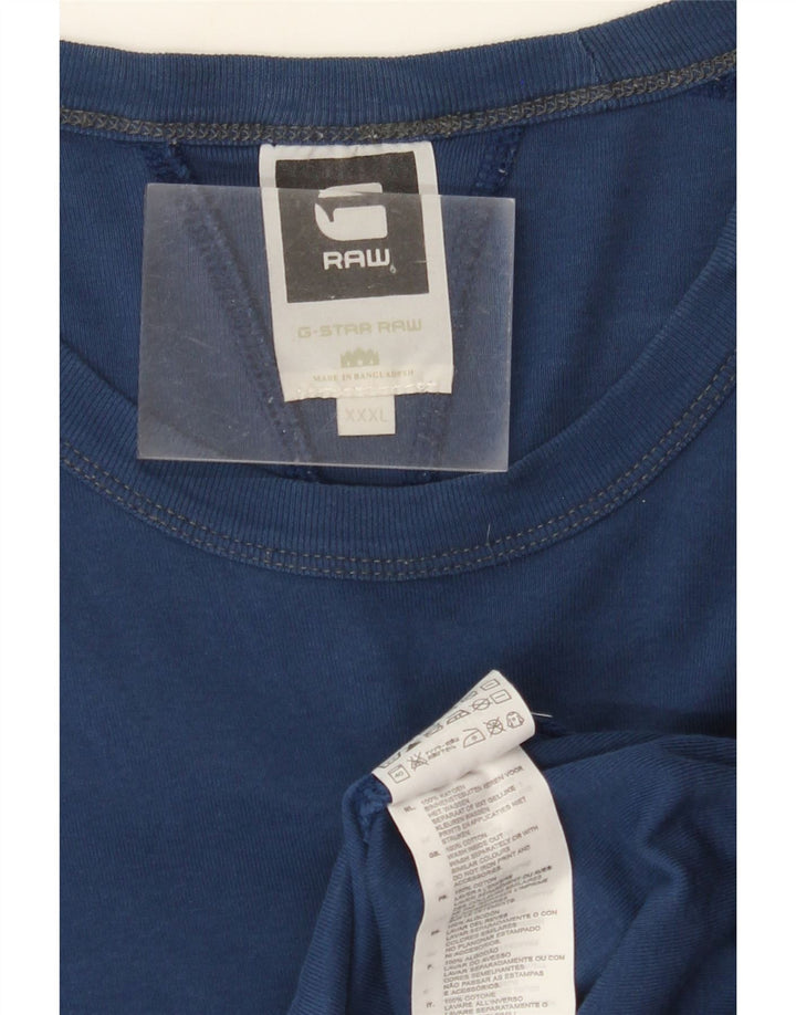 G-STAR Herren Graphic Top Langarm 3XL Blau Baumwolle