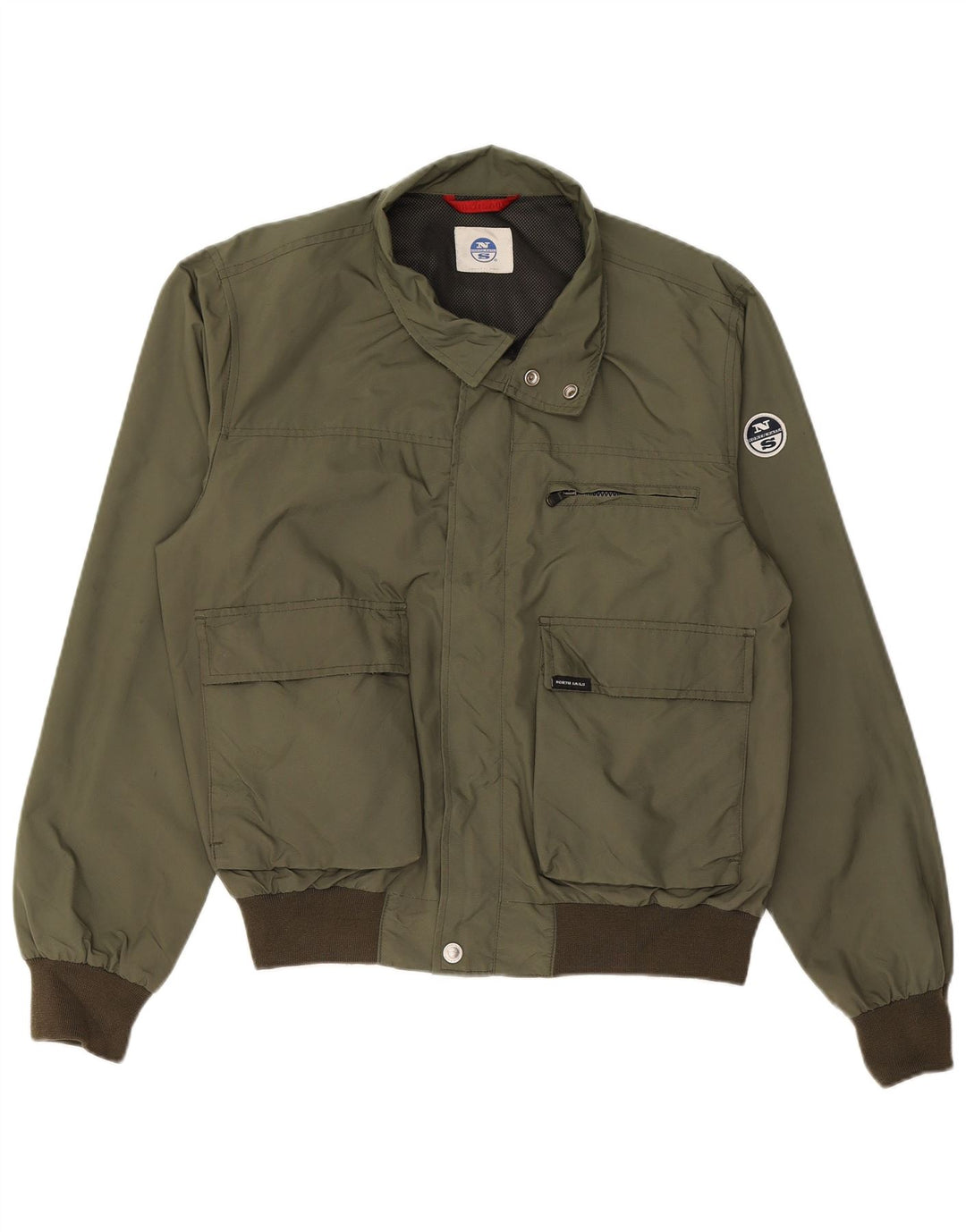 NORTH SAILS Herren Bomberjacke UK 40 Large Khaki Nylon