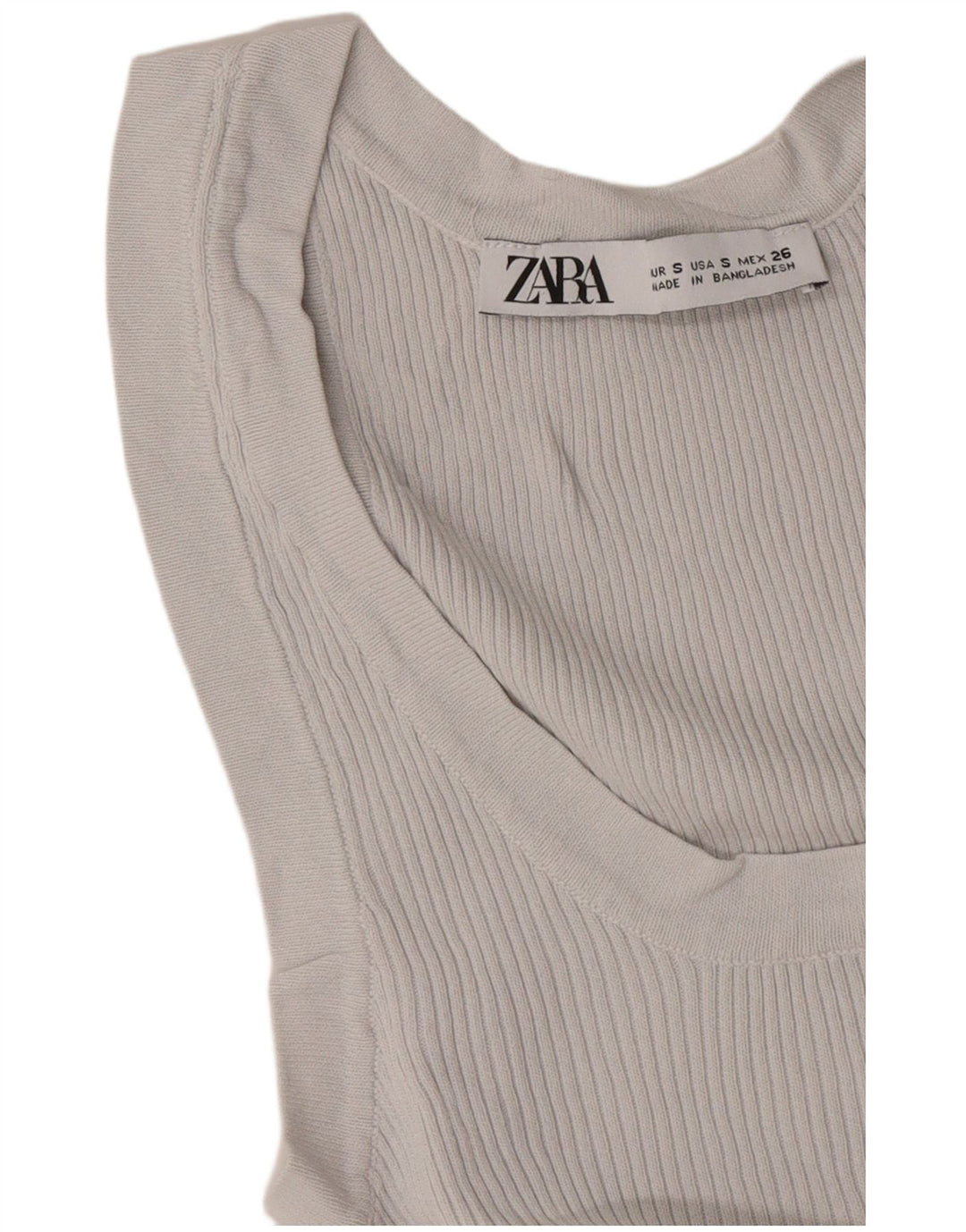 Zara Damen Weste Top UK 8 Small Grau