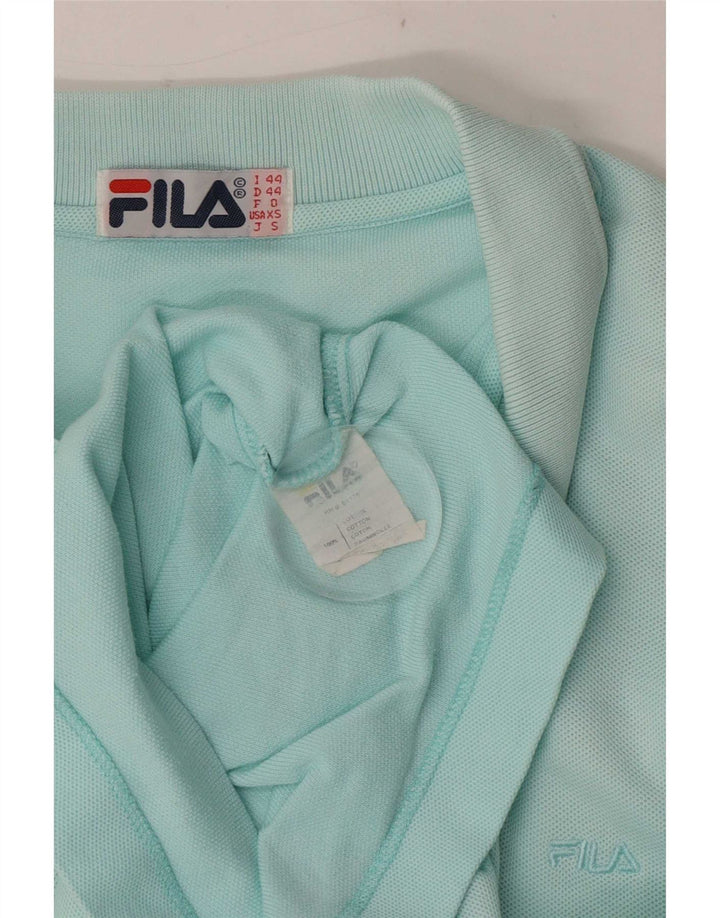 Fila Herren Poloshirt XS Türkis Baumwolle