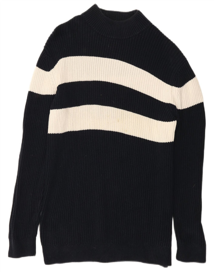 French Connection Herren-Pullover mit Rollkragen, mittelgroß, Marineblau gestreift