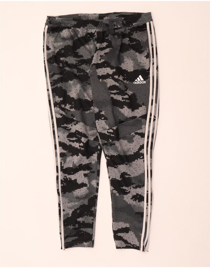 ADIDAS Herren-Trainingshose, XL, grau, Camouflage-Polyester