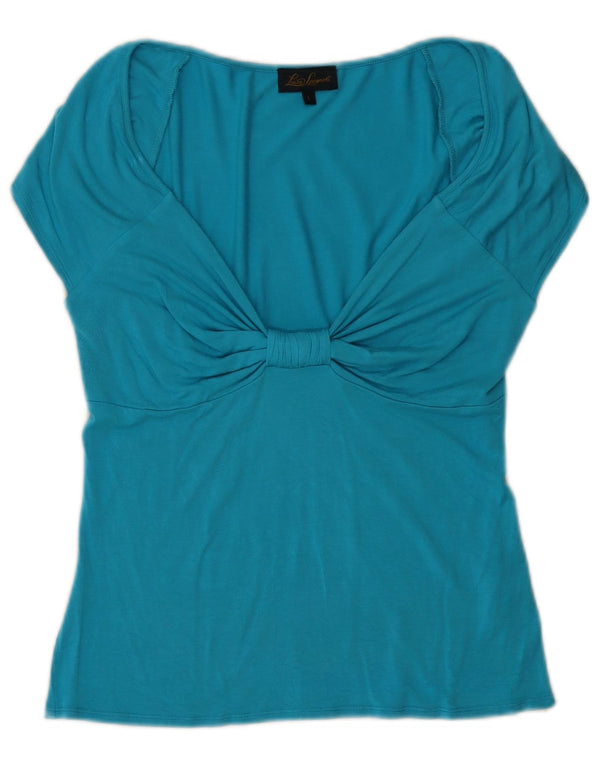 Luisa Spagnoli Damen Blusentop UK 14 Large Blue Modal