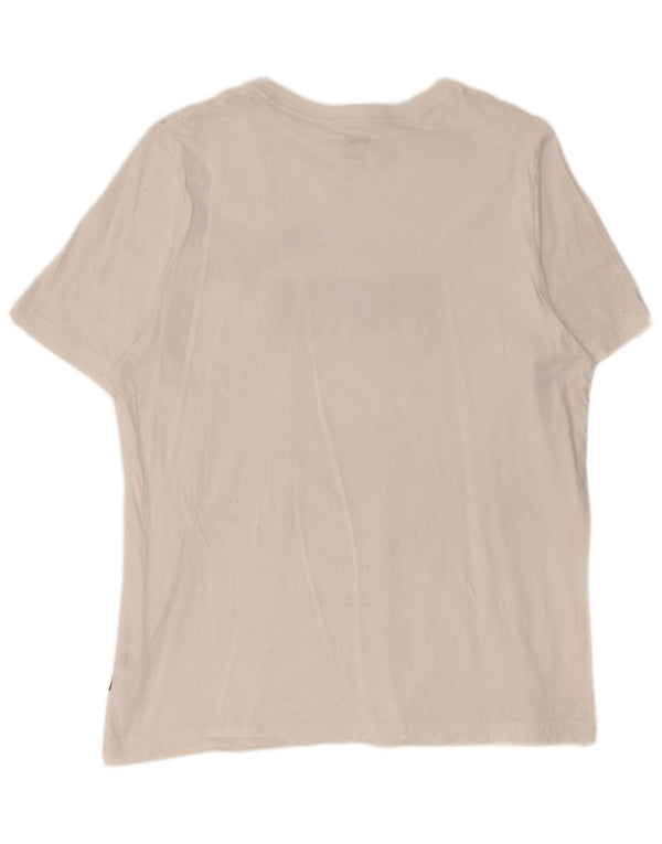 Puma Herren-T-Shirt mit Grafik, groß, aus weißer Baumwolle