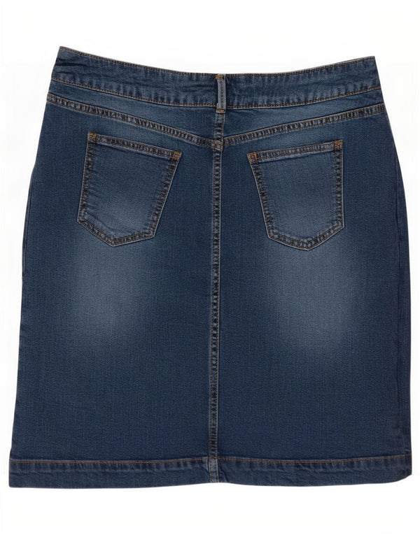 White Stuff Damen Jeansrock US 12 Medium W32 Blaue Baumwolle