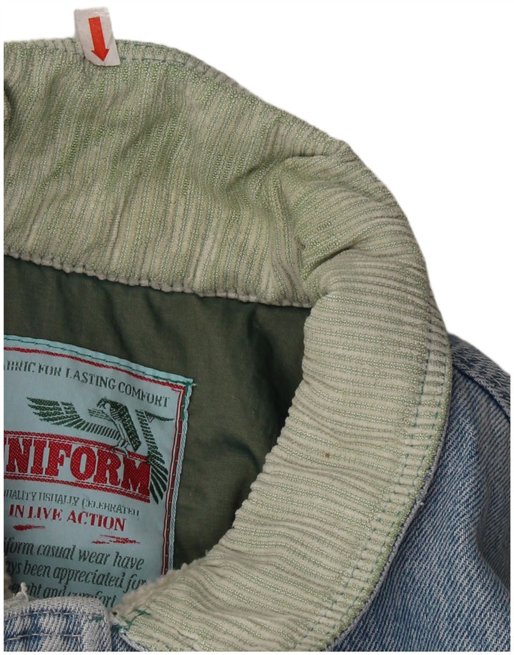 Uniform Herren Denim Sherpa Jacke UK 42 XL Blau