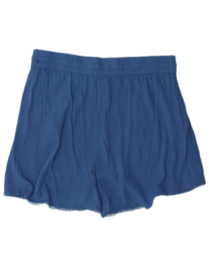 Marks & Spencer Damen Sportshorts UK 12 Mittelblaue Viskose