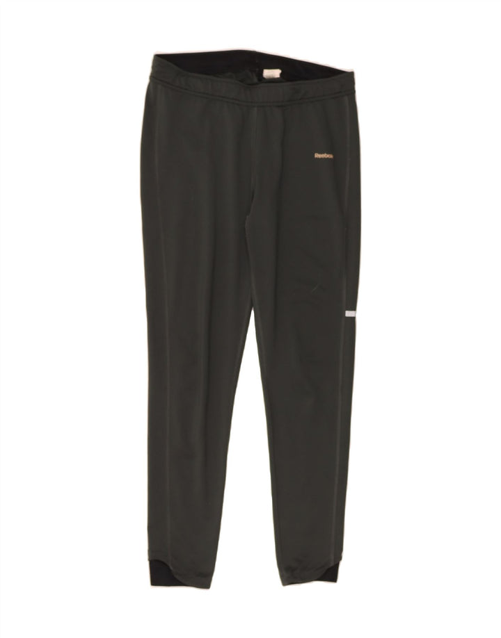 REEBOK Womens Tracksuit Trousers UK 14 Large  Grey Colourblock Polyester Vintage Reebok and Second-Hand Reebok from Messina Hembry 