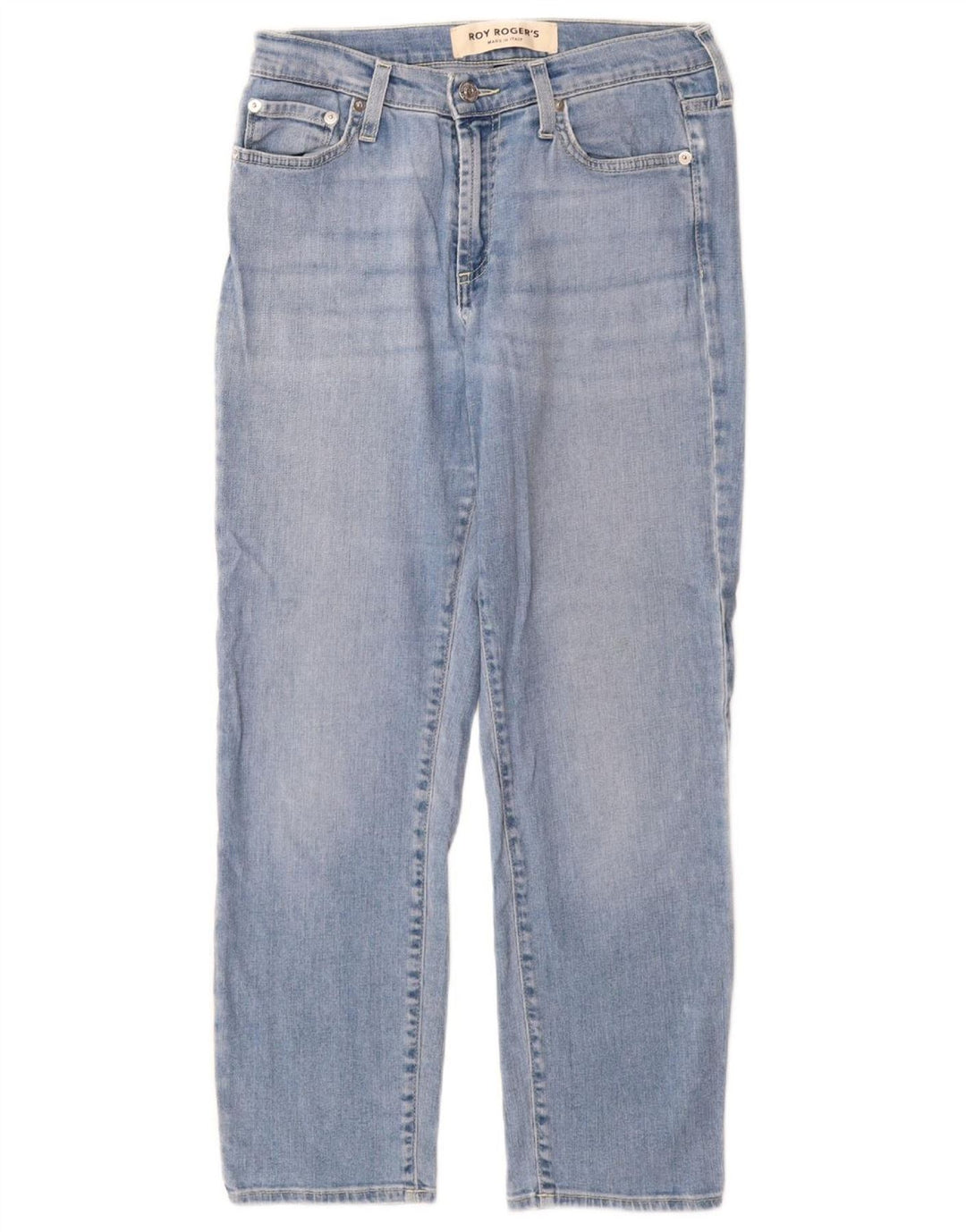 ROY ROGERS Damen-Crop-Jeans W29 L25 Blaue Baumwolle