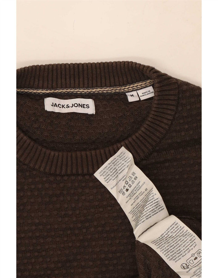 Jack & Jones Herren-Pullover mit Rundhalsausschnitt, mittelbraune Baumwolle