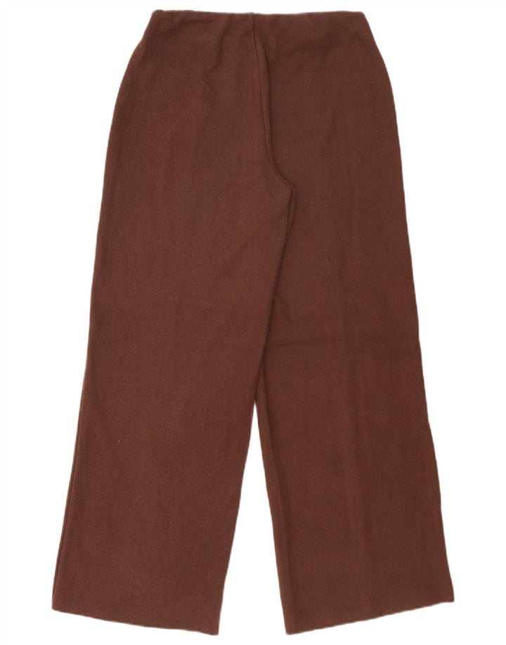 Zara Damen Strick-Trainingshose UK 14 Mittelbraunes Polyester