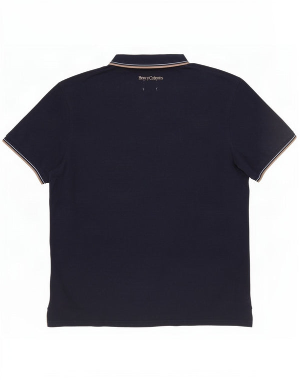 Henry Cottons Herren-Poloshirt, groß, Marineblau