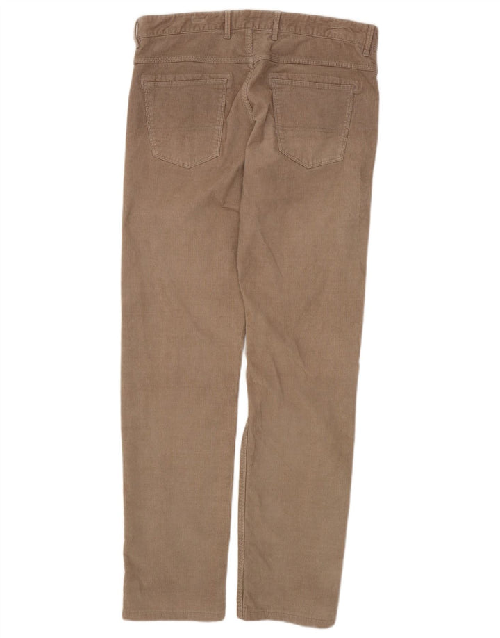 MASSIMO DUTTI Herren gerade Cordhose EU 40 Medium W33 L31 Beige