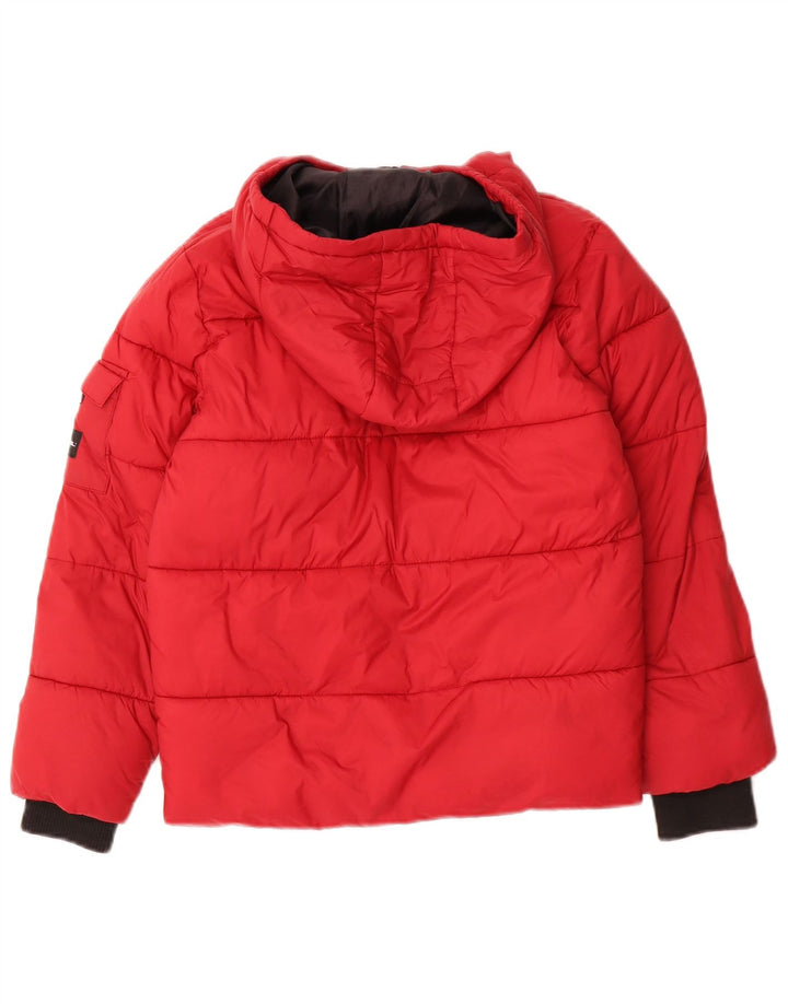 Wattierte Jacke mit Kapuze für Jungen von Animal, 7–8 Jahre, rotes Nylon