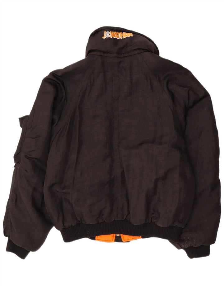 Vintage Herren Loose Fit Wattierte Jacke UK 38 Medium Schwarz