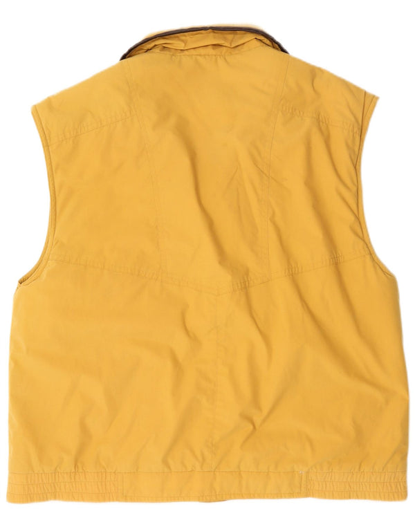Vintage Herren Utility Gilet UK 42 XL Gelb Polyester