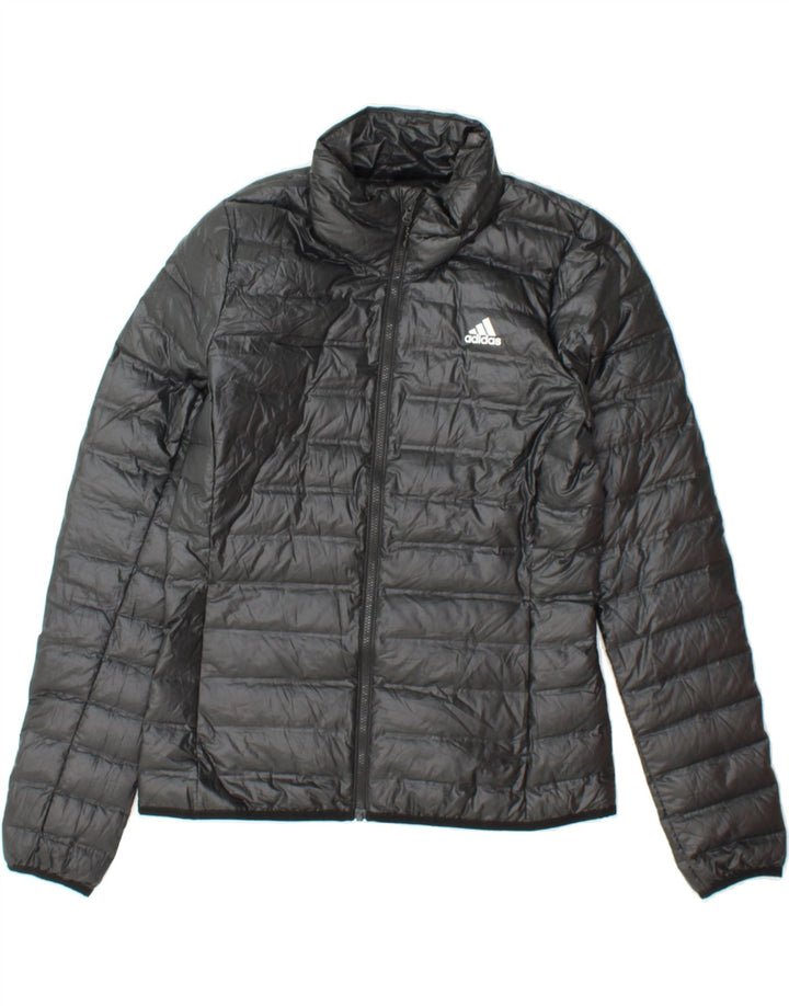 ADIDAS Womens Padded Jacket UK 8/10 Small Black Polyester Vintage Adidas and Second-Hand Adidas from Messina Hembry 