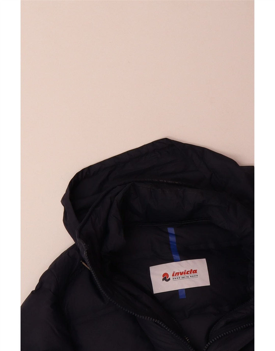 INVICTA Womens Hooded Padded Coat UK 14 Medium Navy Blue