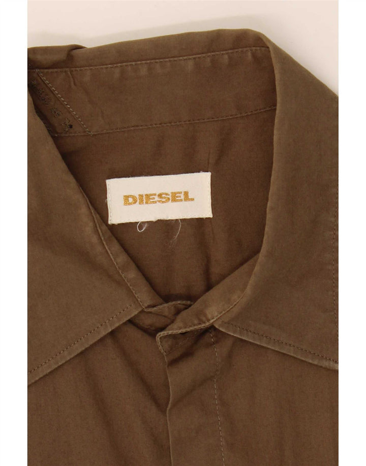 Diesel Herren Kurzarmhemd Medium Khaki