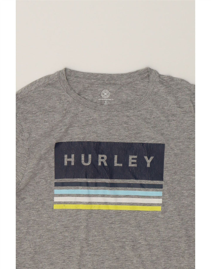 HURLEY Mens Graphic T-Shirt Top Small Grey Cotton Vintage Hurley and Second-Hand Hurley from Messina Hembry 