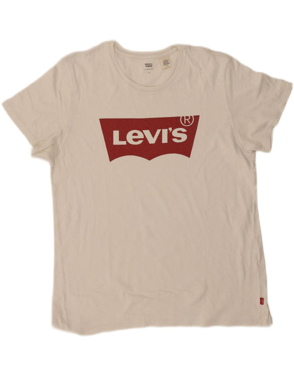 Levi's Herren T-Shirt mit Grafik, XL, Weiß