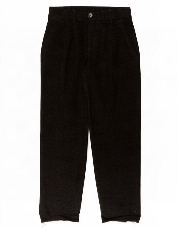Zara Womens High Waist Pegged Casual Trousers XS W24 L25 Black