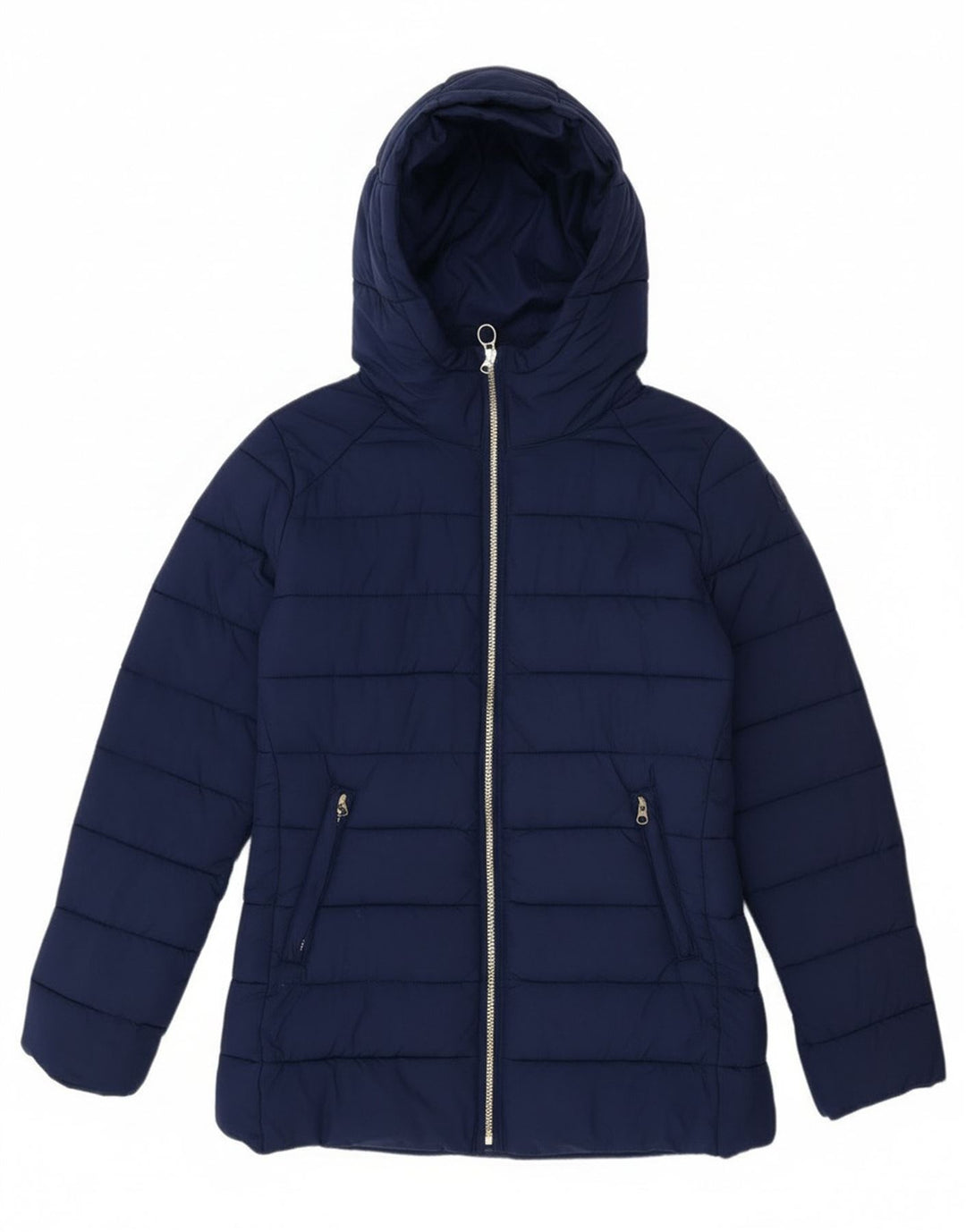 Invicta Wattierte Jacke mit Kapuze für Mädchen, 15–16 Jahre, marineblaues Polyester