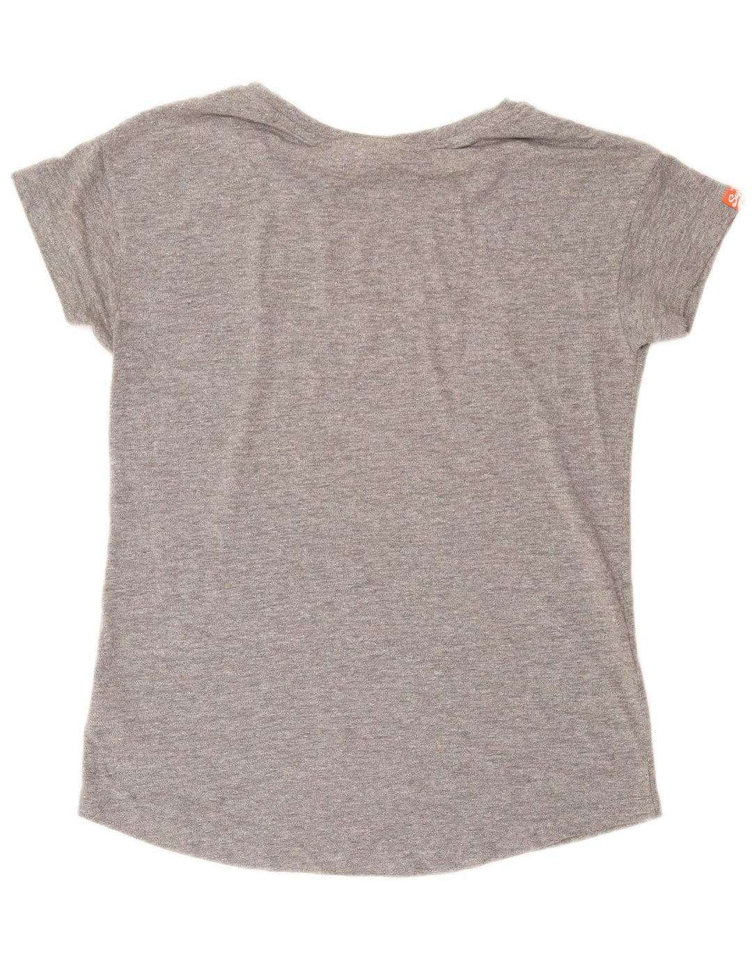 Superdry Damen Grafik-T-Shirt-Oberteil UK 14 Large Grau Baumwolle