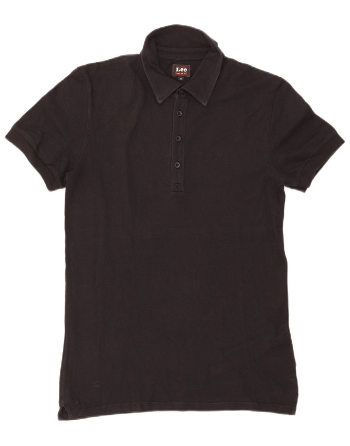 LEE Herren-Poloshirt, mittelgroß, schwarze Baumwolle