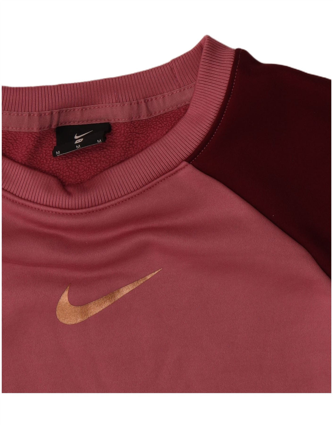 Nike Herren-Sweatshirt-Pullover aus mittelrosa Colourblock-Baumwolle