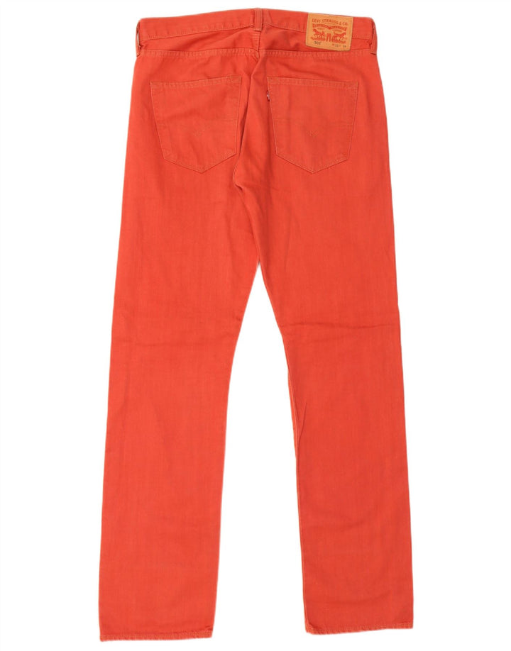 Levi's Herren 501 Straight Jeans W33 L34 Rote Baumwolle