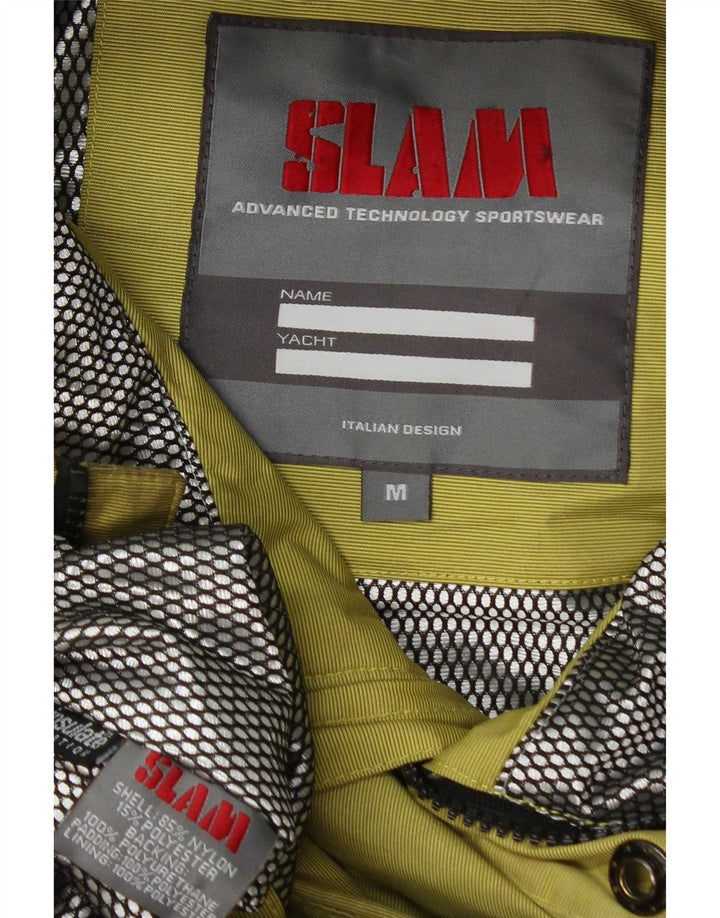 Slam Herren-Windbreakerjacke mit grafischer Kapuze, UK 38, mittelgelbes Nylon