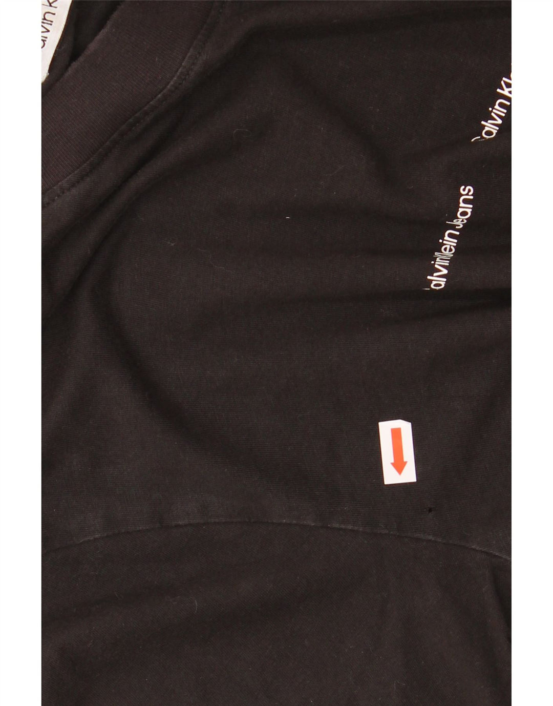 Calvin Klein Jeans Herren Graphic Top Langarm Small Schwarz Baumwolle