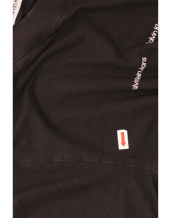 Calvin Klein Jeans Herren Graphic Top Langarm Small Schwarz Baumwolle