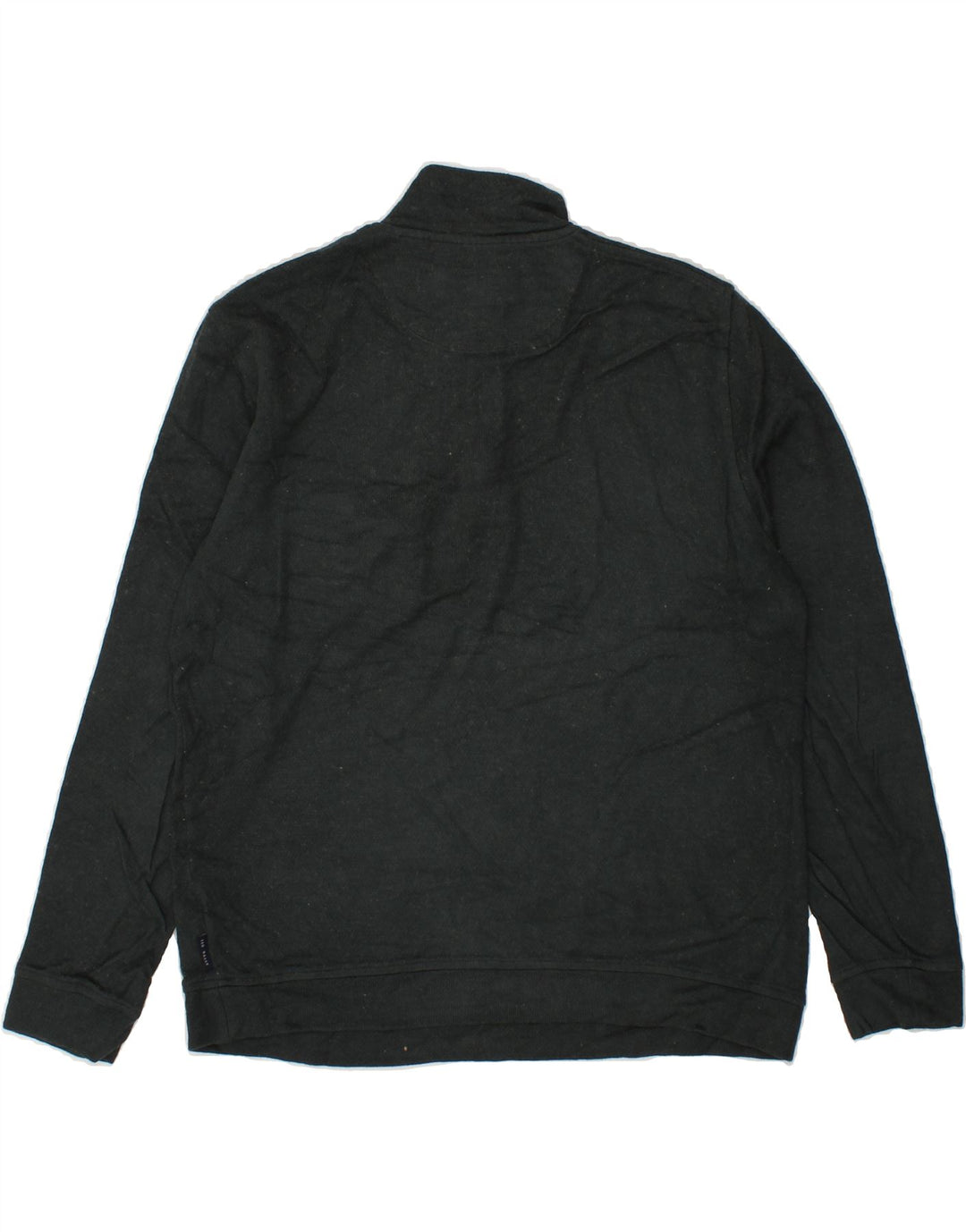 TED BAKER Mens Zip Neck Sweatshirt Jumper Size 3 Medium Green Viscose Vintage Ted Baker and Second-Hand Ted Baker from Messina Hembry 