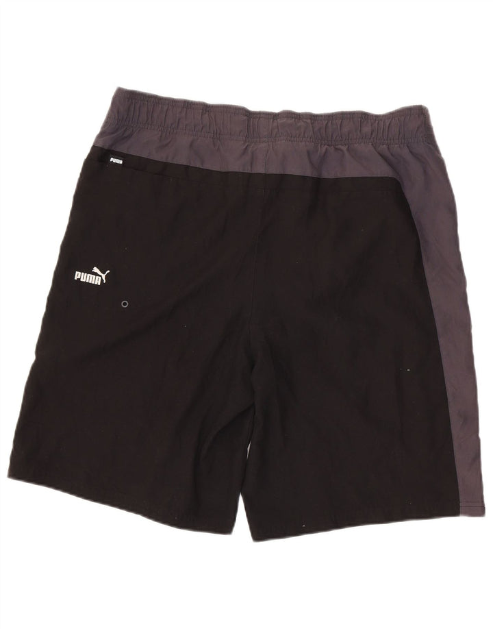 Puma Herren-Badeshorts mit Grafik, groß, Schwarz, Farbblock