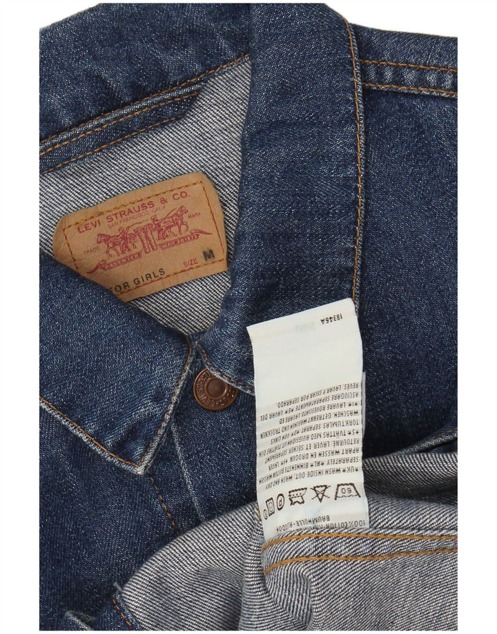 LEVI'S Jeansjacke für Mädchen, 10–11 Jahre, mittelblaue Baumwolle