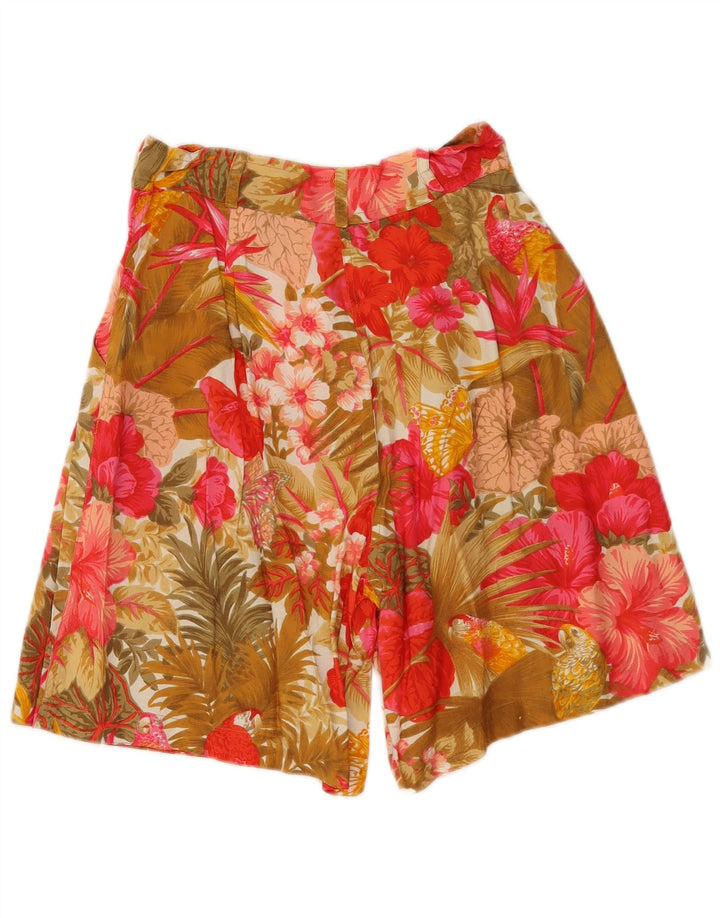Express Damen-Shorts mit hoher Taille, mittelgroß, W26, mehrfarbig, Blumenmuster