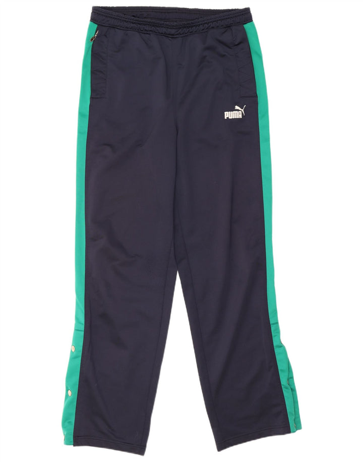 Puma Herren-Trainingsanzug mit Kapuze und Grafik, XL, grünes Farbblock-Polyester