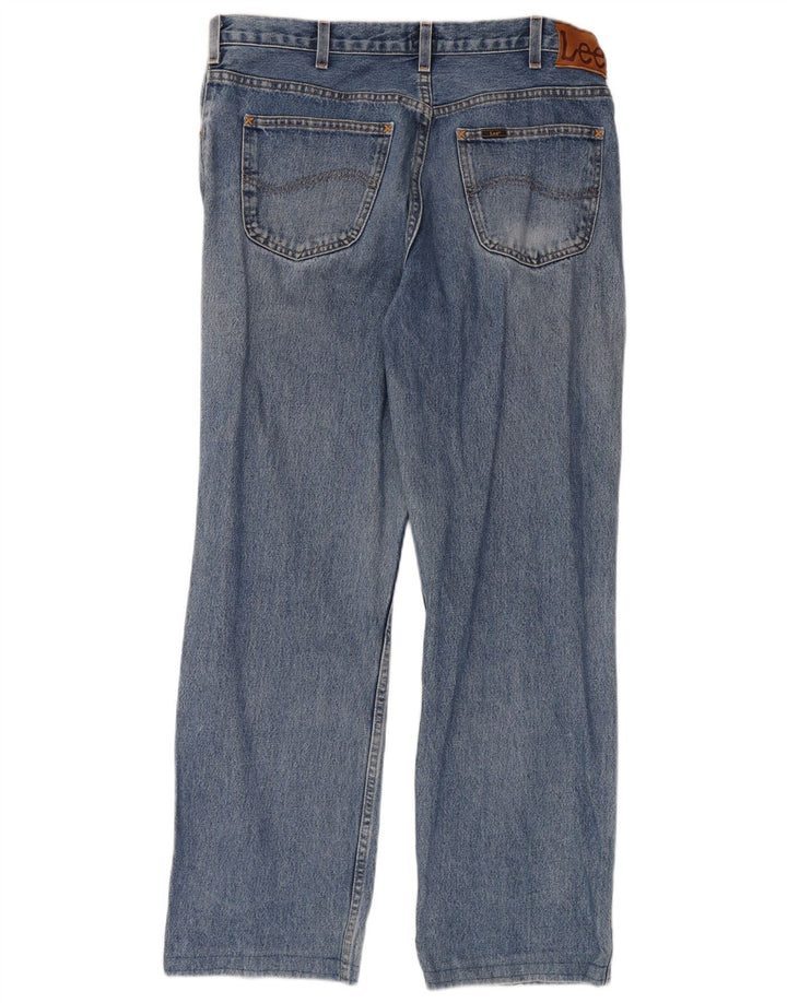 Lee Herren Straight Jeans W36 L34 Blaue Baumwolle