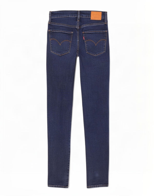 Levi's Damen 721 High Rise Skinny Jeans W27 L30 Blaues Lyocell
