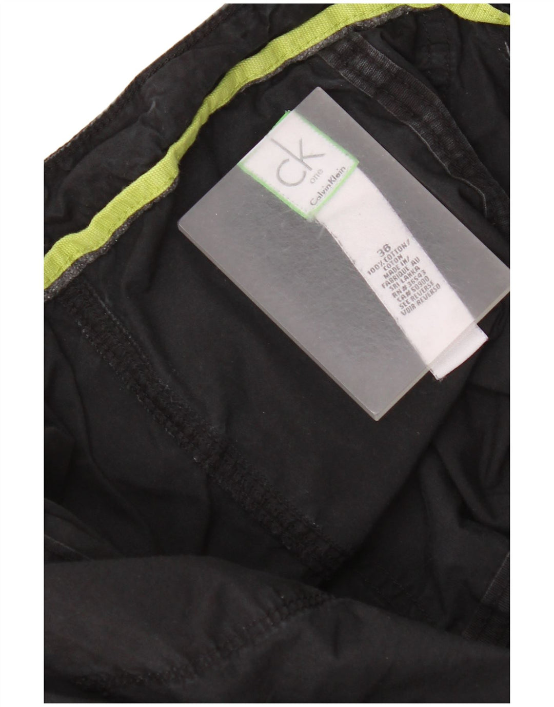 Calvin Klein Herren Cargo Shorts W36 Große schwarze Baumwolle