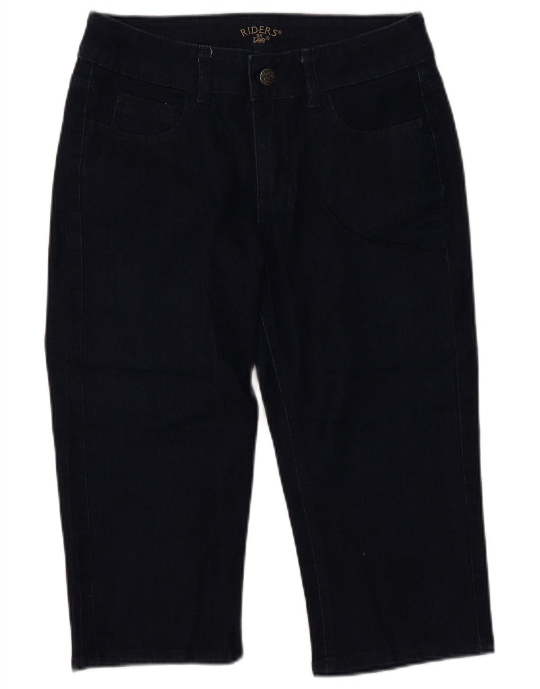 LEE Damen Riders Capri-Jeans US 8 Medium W30 L18 Marineblaue Baumwolle