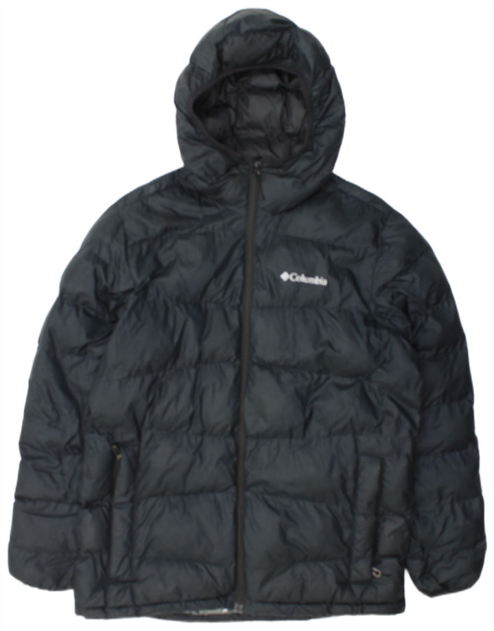 Columbia Herren-Jacke mit Kapuze, gepolstert, UK 40, Größe L, grau, Polyester