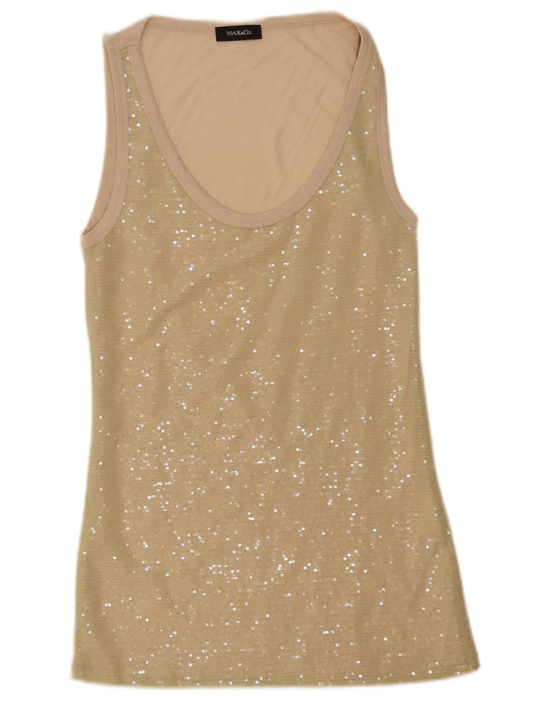 Max & Co. Ärmelloses Tunikakleid für Damen, Größe S, Beige, gefleckt