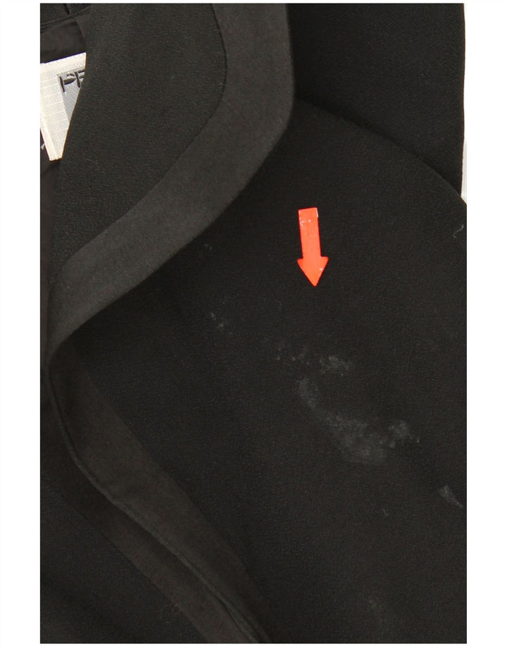 Perte by Krizia Damen 1-Knopf-Blazerjacke UK 16 Large Schwarz Acetat