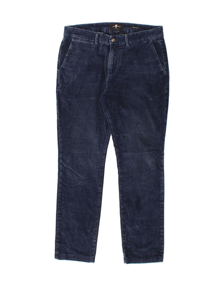 7 FOR ALL MANKIND Womens Slim Jeans W32 L30 Navy Blue Cotton Vintage 7 For All Mankind and Second-Hand 7 For All Mankind from Messina Hembry 
