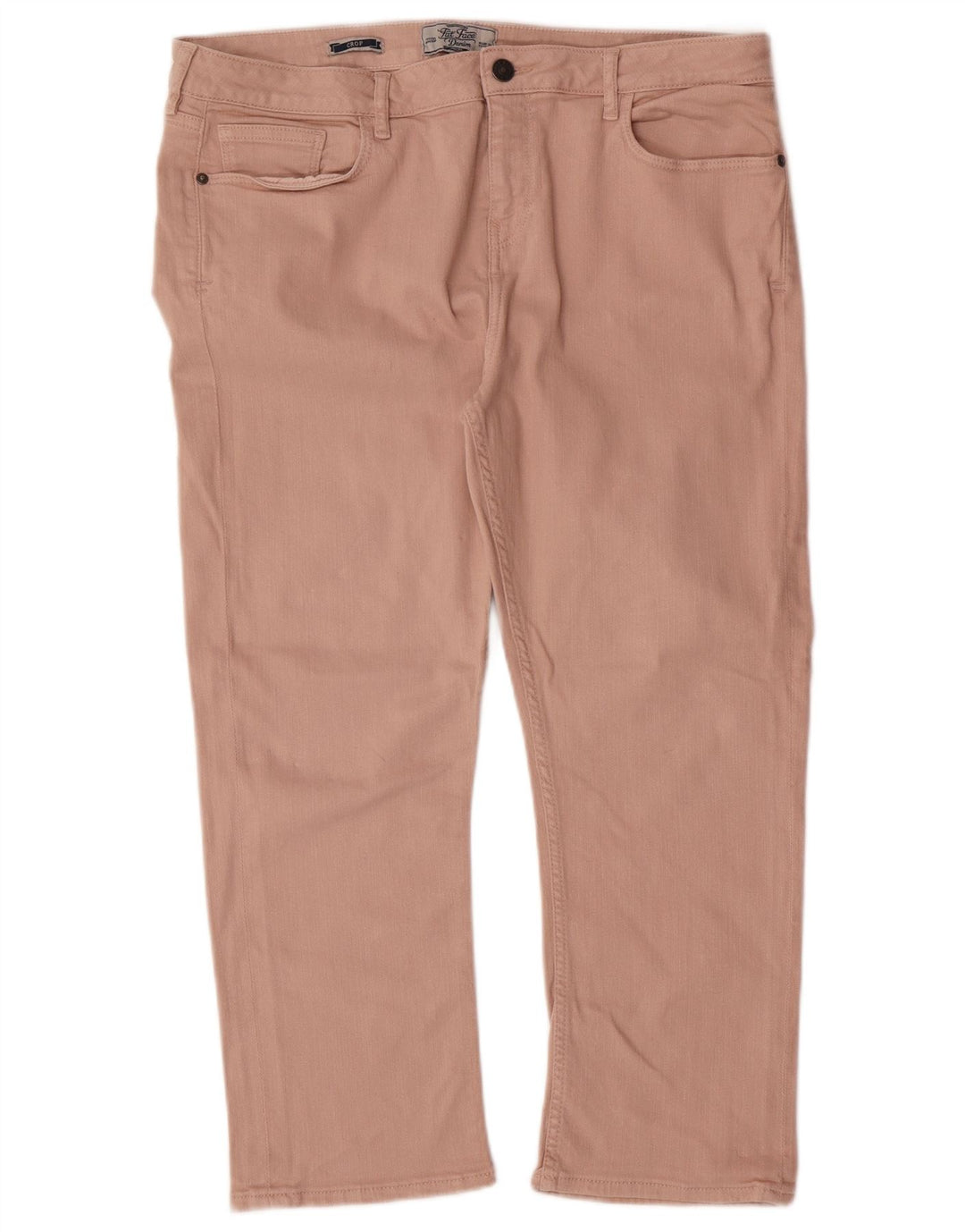 FAT FACE Damen-Cropped-Jeans UK 16 Large W34 L23 Rosa Baumwolle