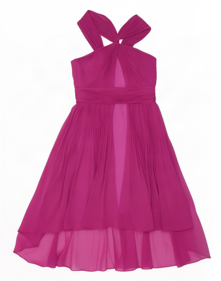 Warehouse Damen Neckholder-Kleid, Größe S, Kastanienbraun, Polyester