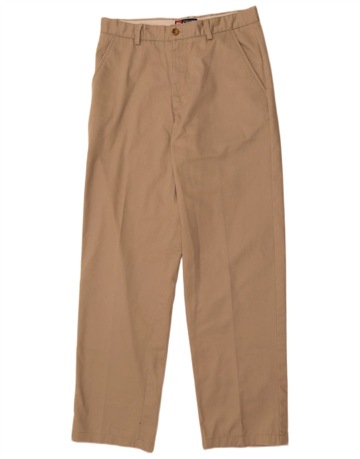Chaps Herren gerade Chinohose W32 L32 Beige Baumwolle